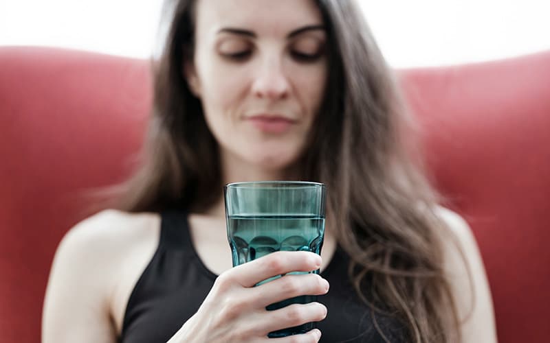 Person relaxing after massage